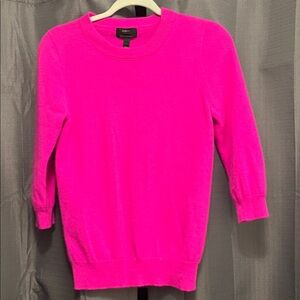 J. Crew Women's Bright Pink Crew Neck Sweater